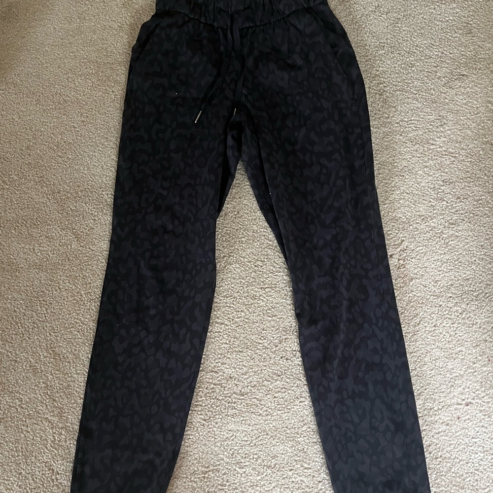 Lululemon Black Leopard Print Joggers